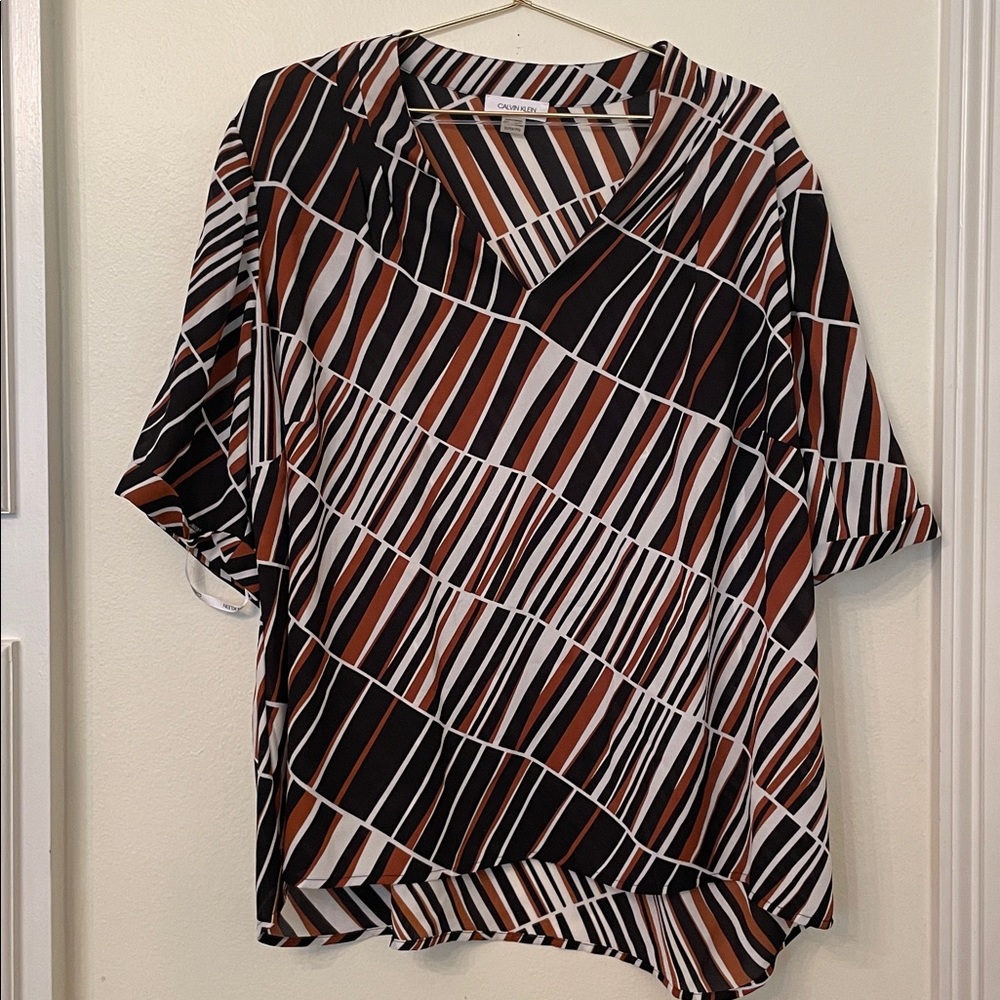 Calvin Klein Short Sleeve Top Size 1X